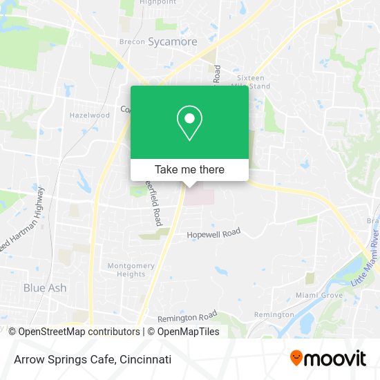 Mapa de Arrow Springs Cafe