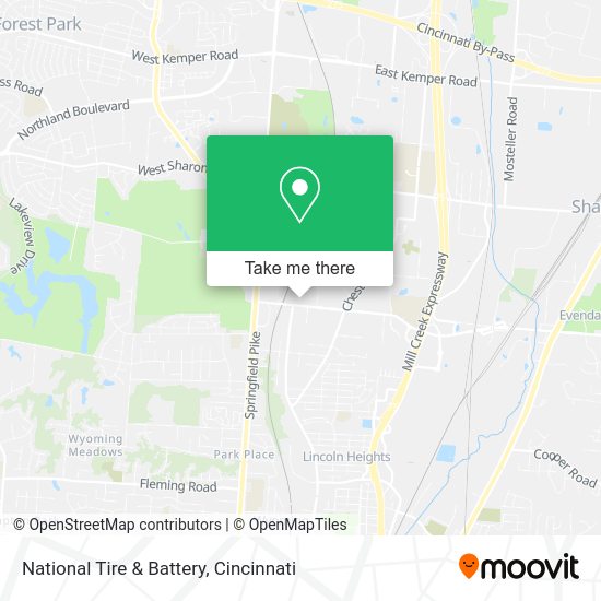 Mapa de National Tire & Battery