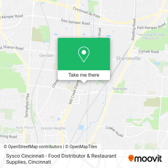 Sysco Cincinnati - Food Distributor & Restaurant Supplies map