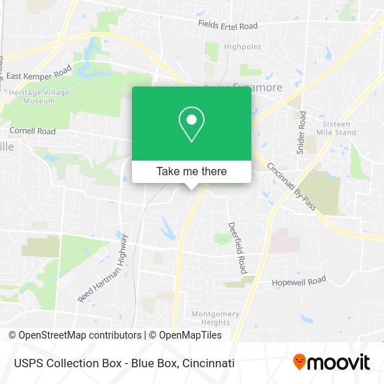 USPS Collection Box - Blue Box map