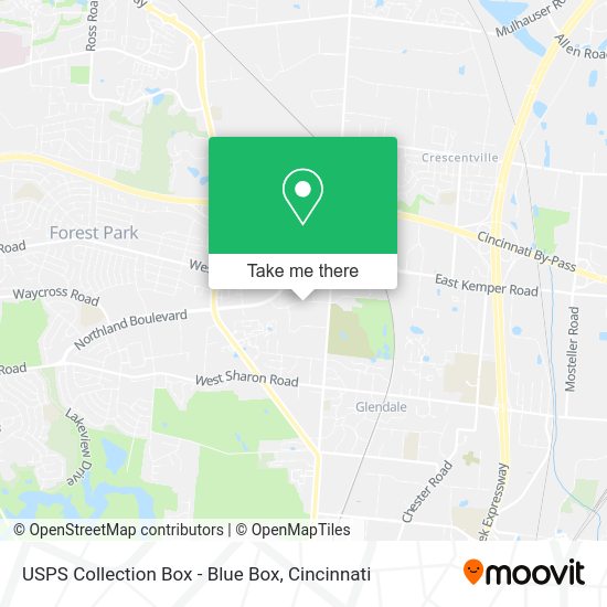 USPS Collection Box - Blue Box map