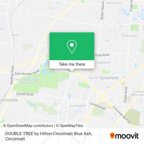 Mapa de DOUBLE TREE by Hilton-Cincinnati Blue Ash