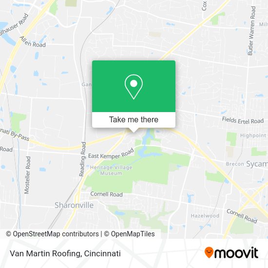 Van Martin Roofing map