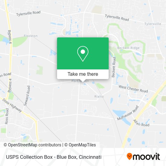 Mapa de USPS Collection Box - Blue Box