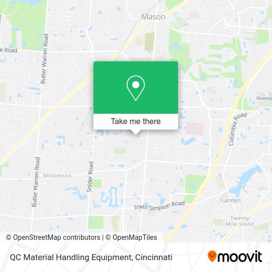 QC Material Handling Equipment map