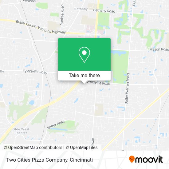 Mapa de Two Cities Pizza Company