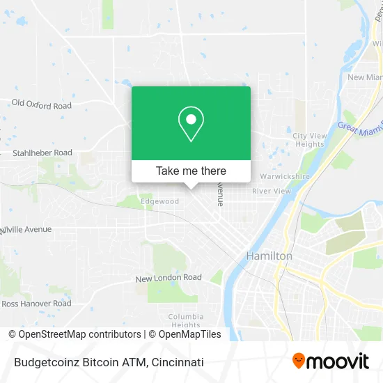 Mapa de Budgetcoinz Bitcoin ATM