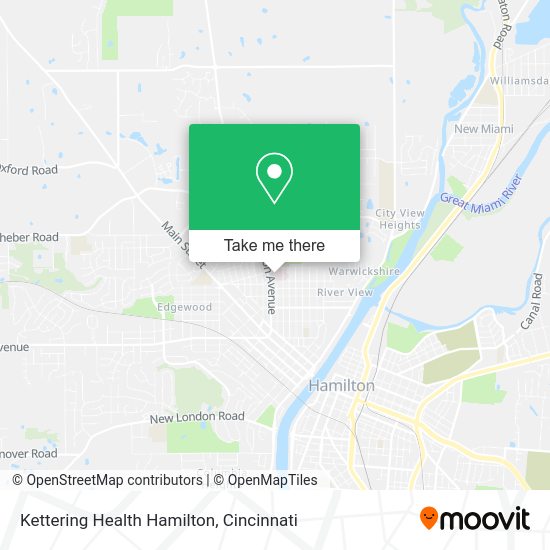 Kettering Health Hamilton map