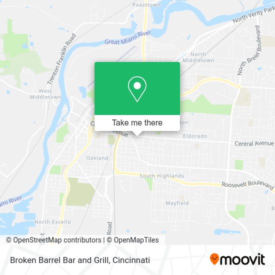 Mapa de Broken Barrel Bar and Grill