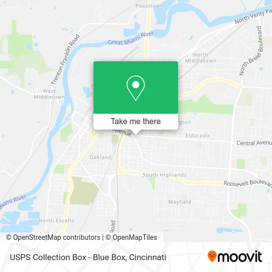 USPS Collection Box - Blue Box map