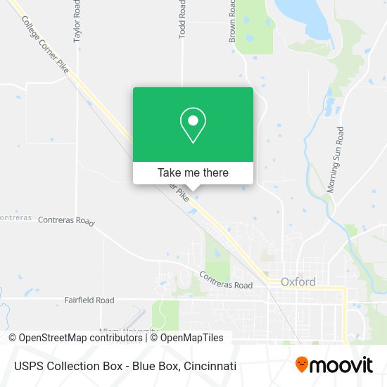 Mapa de USPS Collection Box - Blue Box