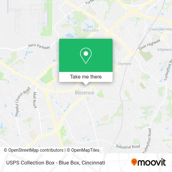 USPS Collection Box - Blue Box map