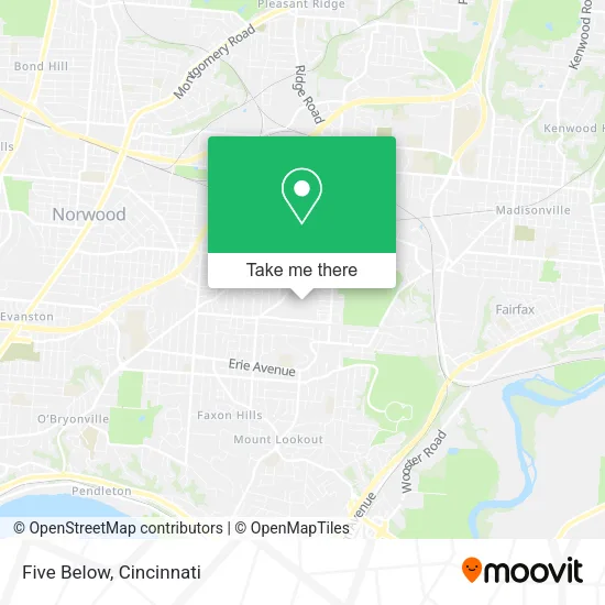 Five Below map
