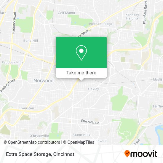 Extra Space Storage map