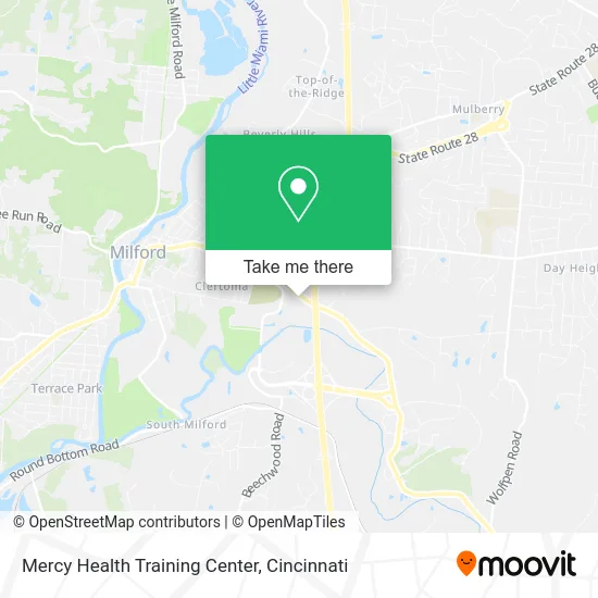 Mercy Health Training Center map