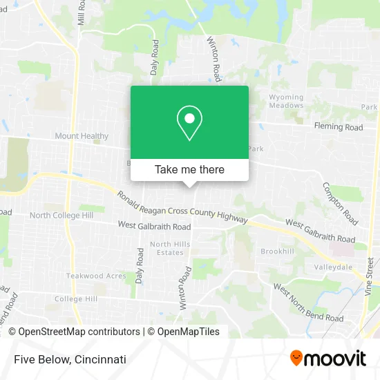 Five Below map