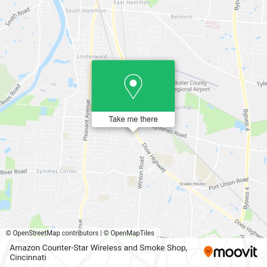Amazon Counter-Star Wireless and Smoke Shop map