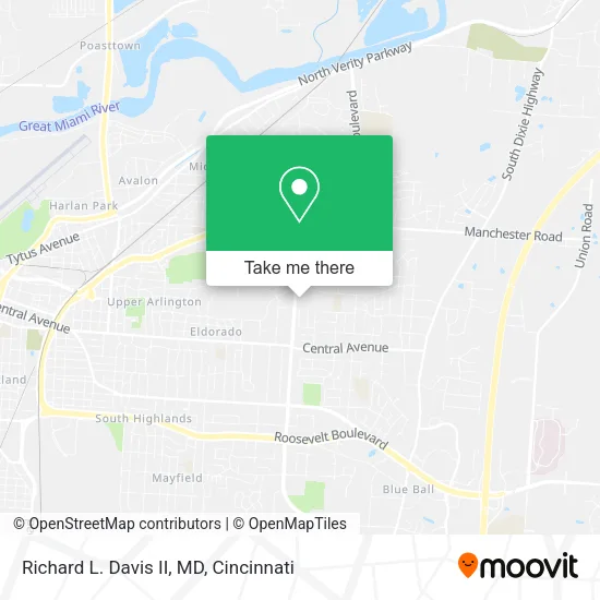 Richard L. Davis II, MD map