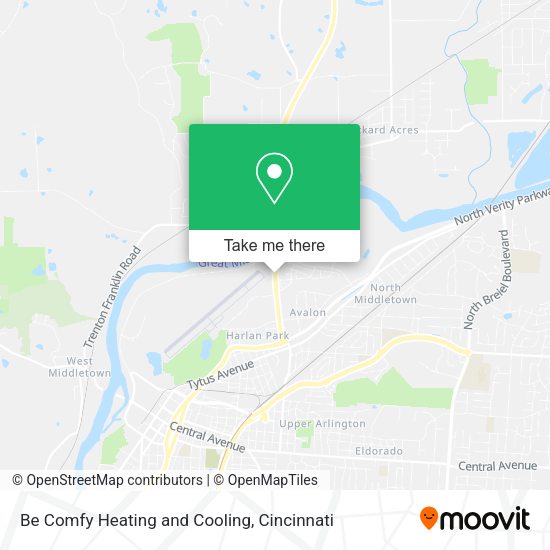 Be Comfy Heating and Cooling map