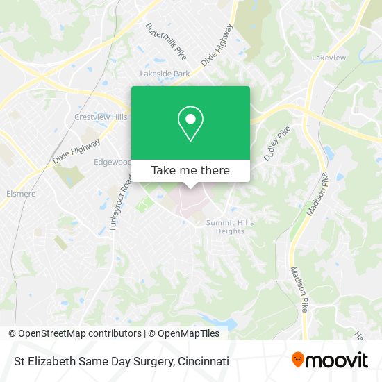 Mapa de St Elizabeth Same Day Surgery