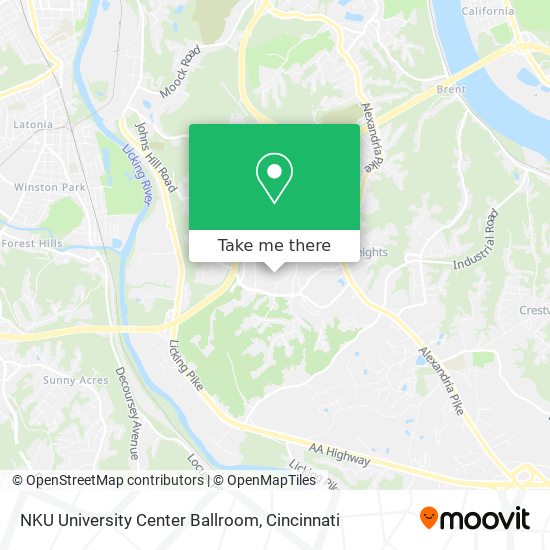 Mapa de NKU University Center Ballroom