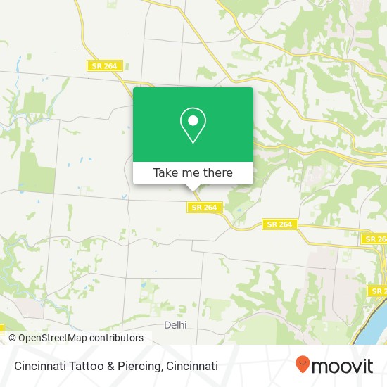 Mapa de Cincinnati Tattoo & Piercing