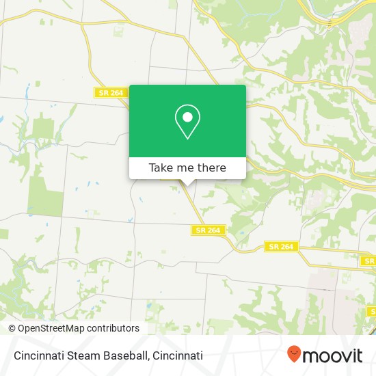 Mapa de Cincinnati Steam Baseball