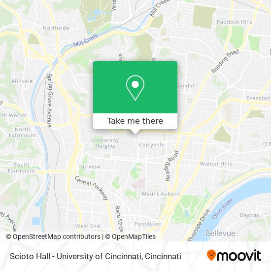 Scioto Hall - University of Cincinnati map