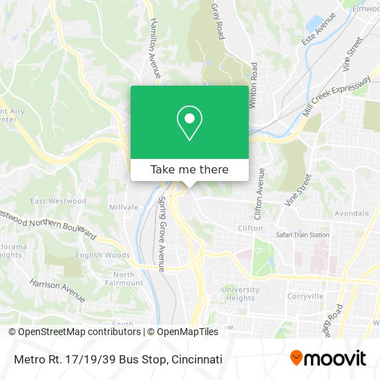 Mapa de Metro Rt. 17/19/39 Bus Stop