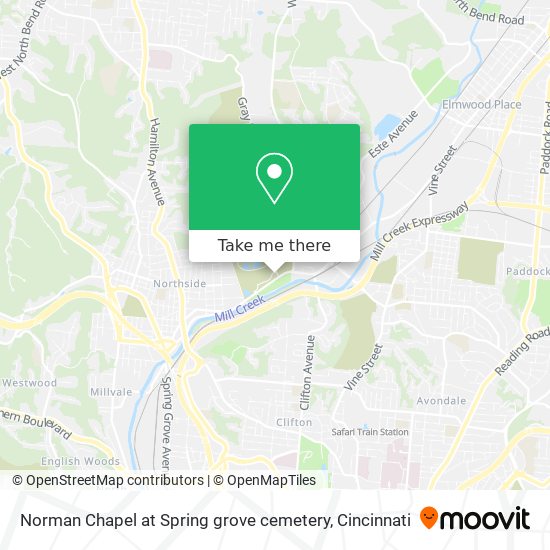 Mapa de Norman Chapel at Spring grove cemetery