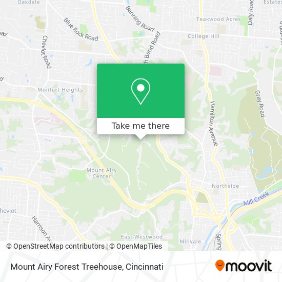 Mount Airy Forest Treehouse map