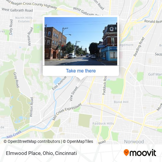 Mapa de Elmwood Place, Ohio