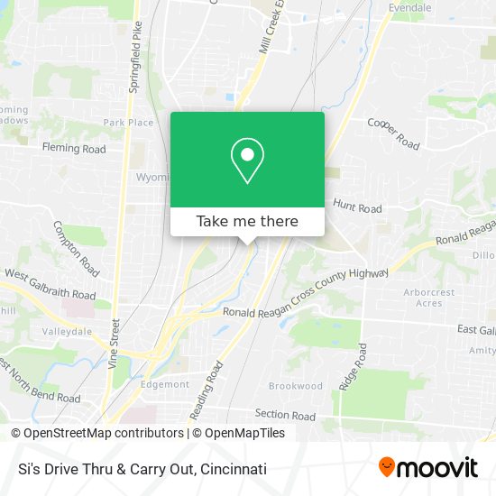 Mapa de Si's Drive Thru & Carry Out
