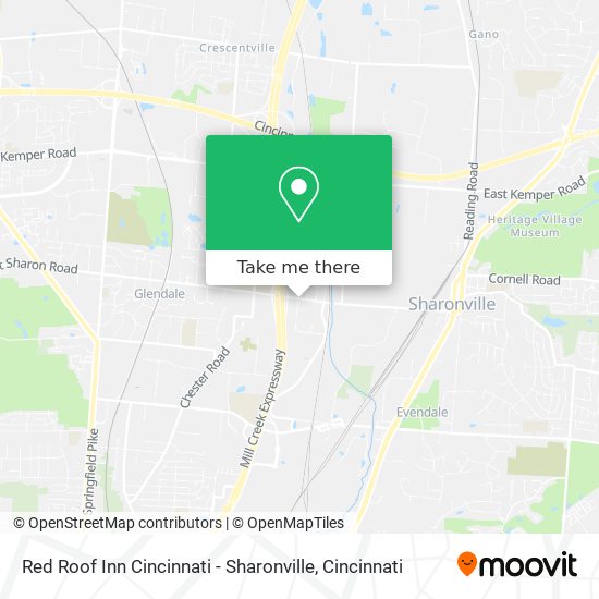 Mapa de Red Roof Inn Cincinnati - Sharonville