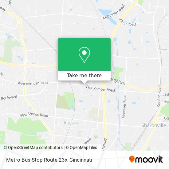 Mapa de Metro Bus Stop Route 23x
