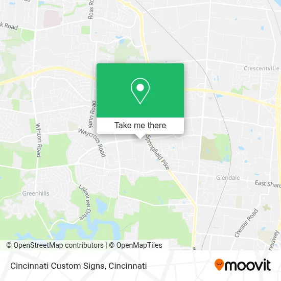 Cincinnati Custom Signs map
