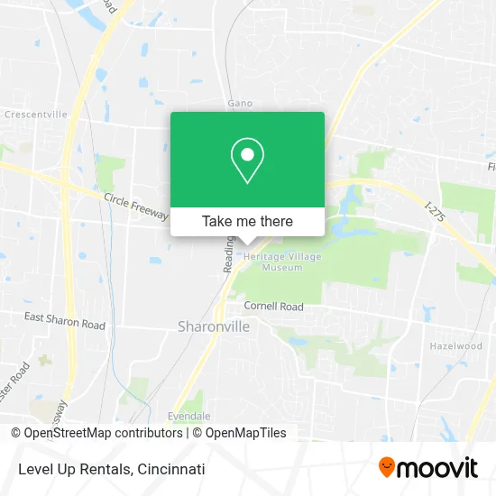 Level Up Rentals map