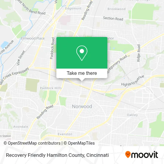 Recovery Friendly Hamilton County map