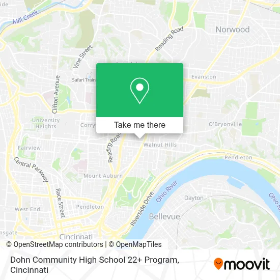Dohn Community High School 22+ Program map