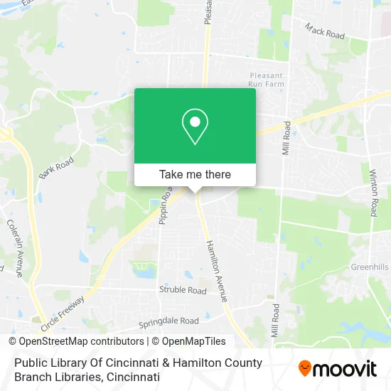 Public Library Of Cincinnati & Hamilton County Branch Libraries map