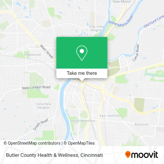 Butler County Health & Wellness map