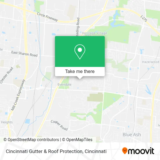 Cincinnati Gutter & Roof Protection map