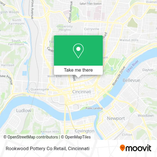 Rookwood Pottery Co Retail map