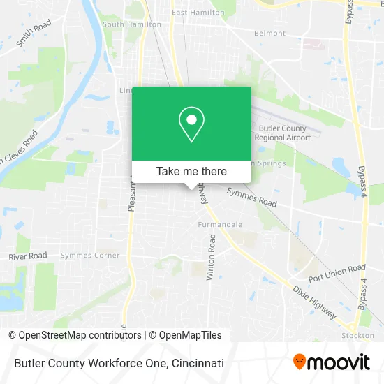 Butler County Workforce One map