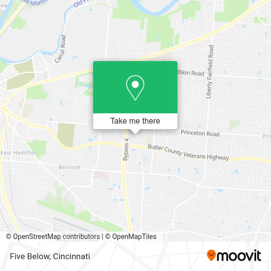 Five Below map