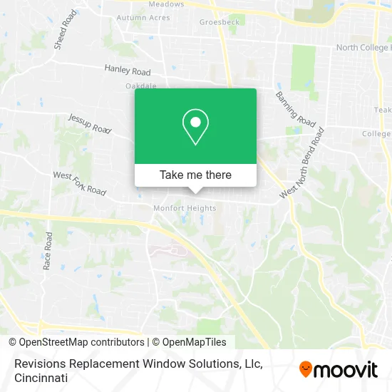 Revisions Replacement Window Solutions, Llc map