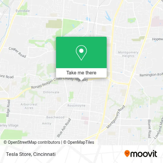 Tesla Store map