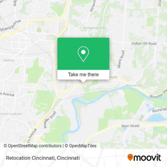 Relocation Cincinnati map