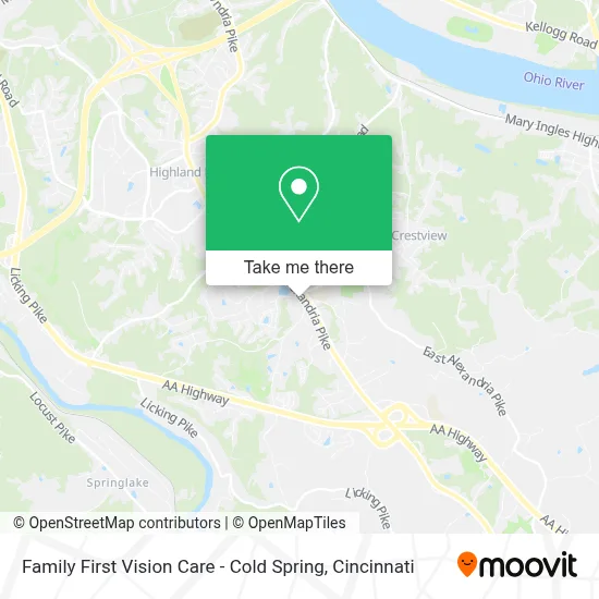 Family First Vision Care - Cold Spring map