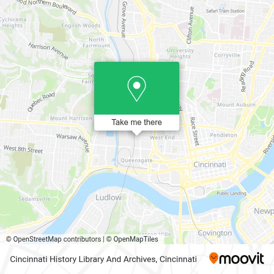 Cincinnati History Library And Archives map